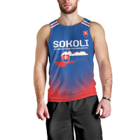 Custom Slovakia Football Men Tank Top Come On Sokoli Falcons - Wonder Print Shop