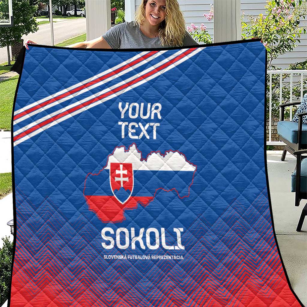 Custom Slovakia Football Quilt Come On Sokoli Falcons - Wonder Print Shop