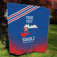 Custom Slovakia Football Quilt Come On Sokoli Falcons - Wonder Print Shop