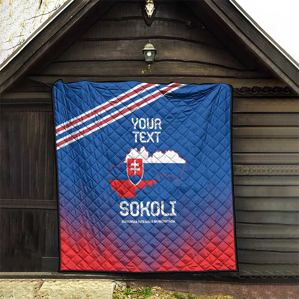 Custom Slovakia Football Quilt Come On Sokoli Falcons - Wonder Print Shop