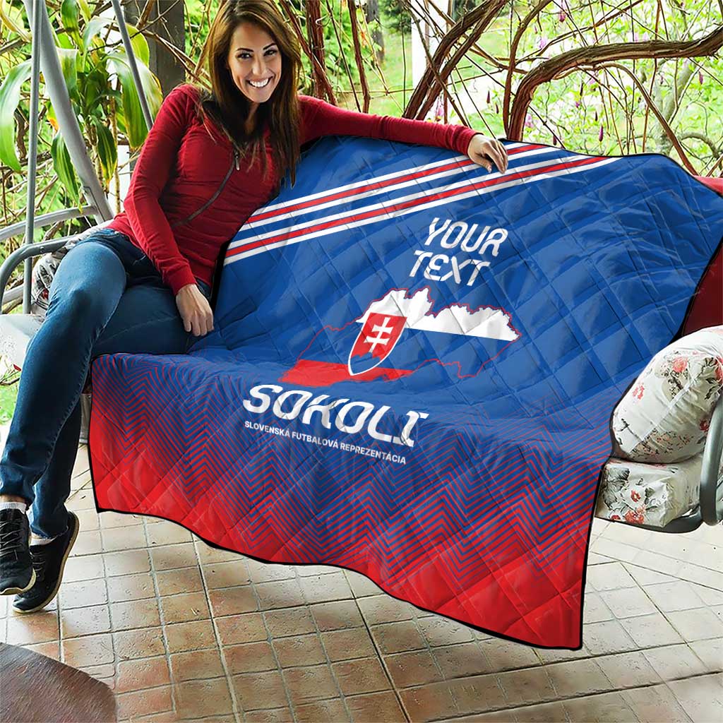 Custom Slovakia Football Quilt Come On Sokoli Falcons - Wonder Print Shop