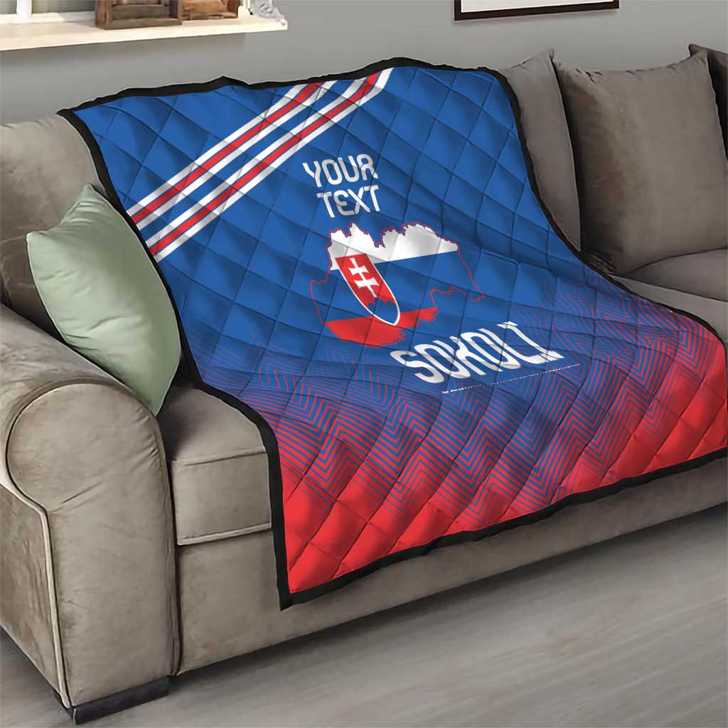 Custom Slovakia Football Quilt Come On Sokoli Falcons - Wonder Print Shop