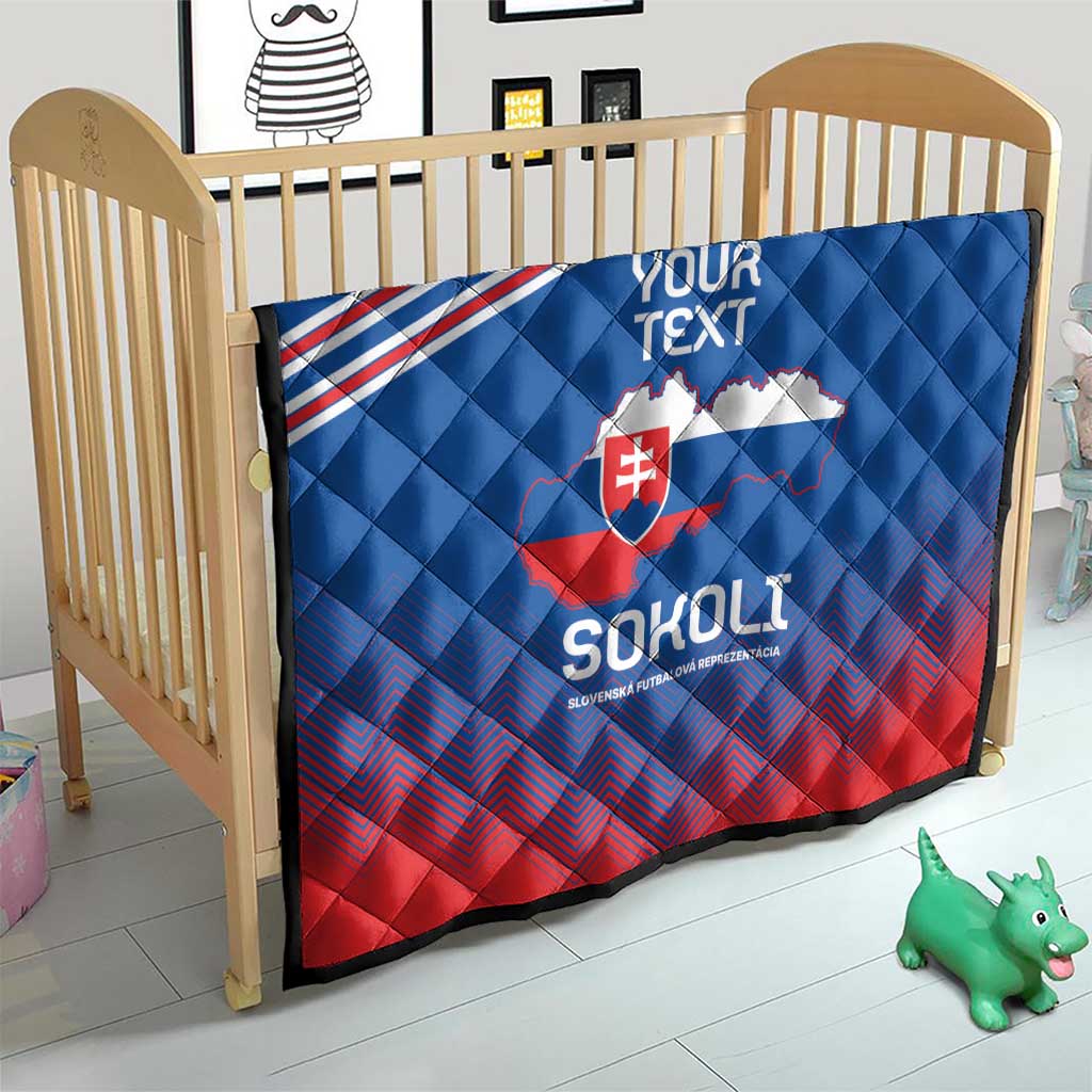 Custom Slovakia Football Quilt Come On Sokoli Falcons - Wonder Print Shop