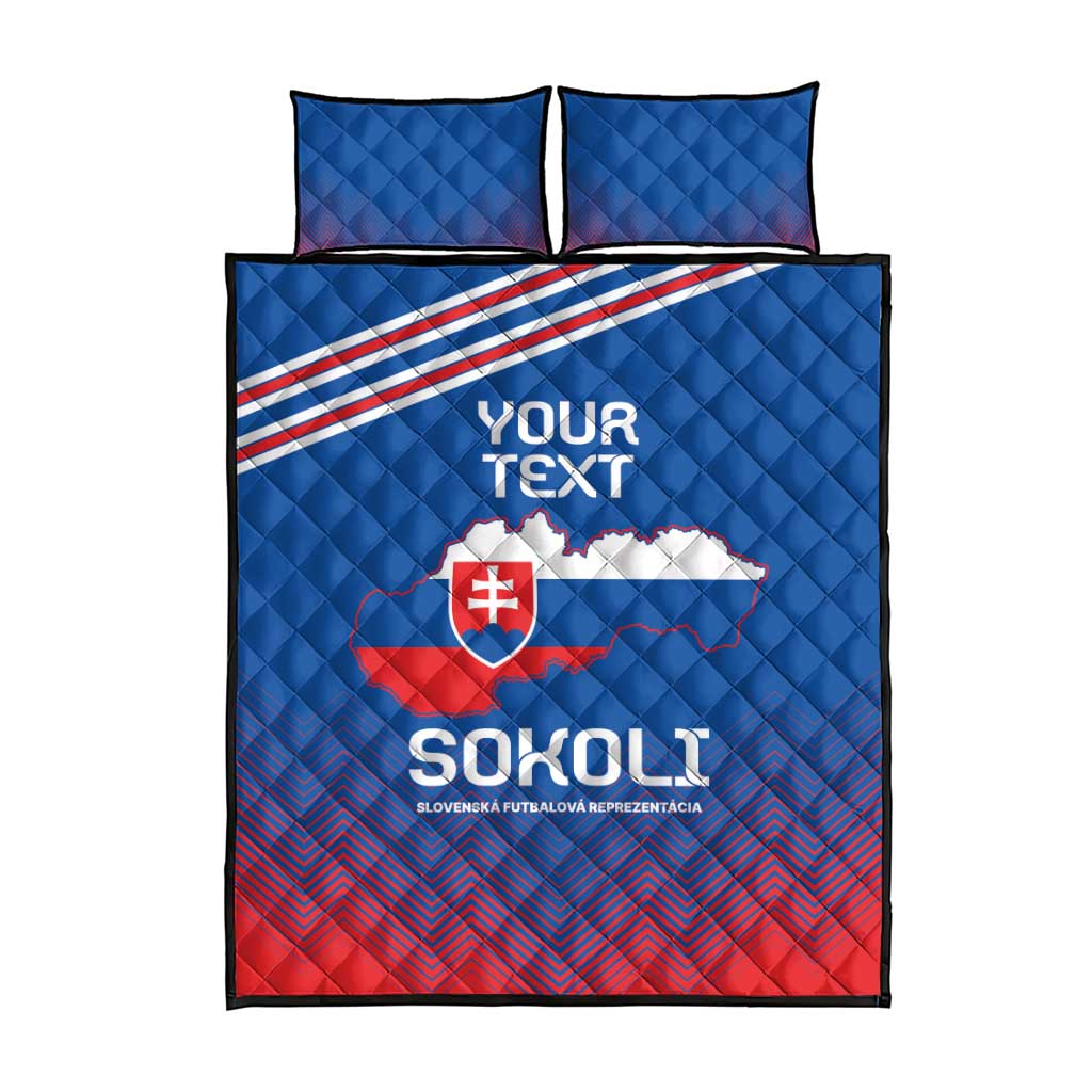 Custom Slovakia Football Quilt Bed Set Come On Sokoli Falcons - Wonder Print Shop