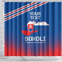 Custom Slovakia Football Shower Curtain Come On Sokoli Falcons