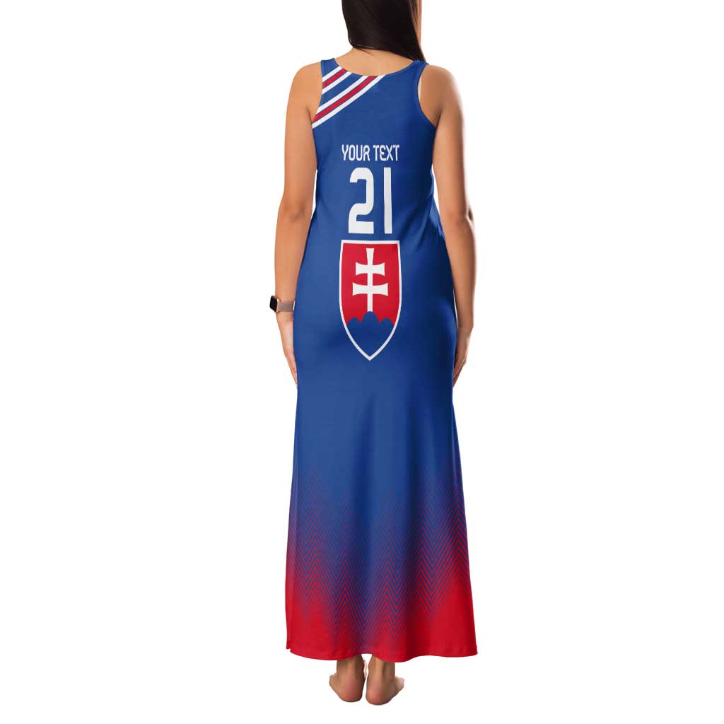 Custom Slovakia Football Tank Maxi Dress Come On Sokoli Falcons - Wonder Print Shop