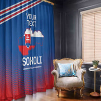 Custom Slovakia Football Window Curtain Come On Sokoli Falcons - Wonder Print Shop