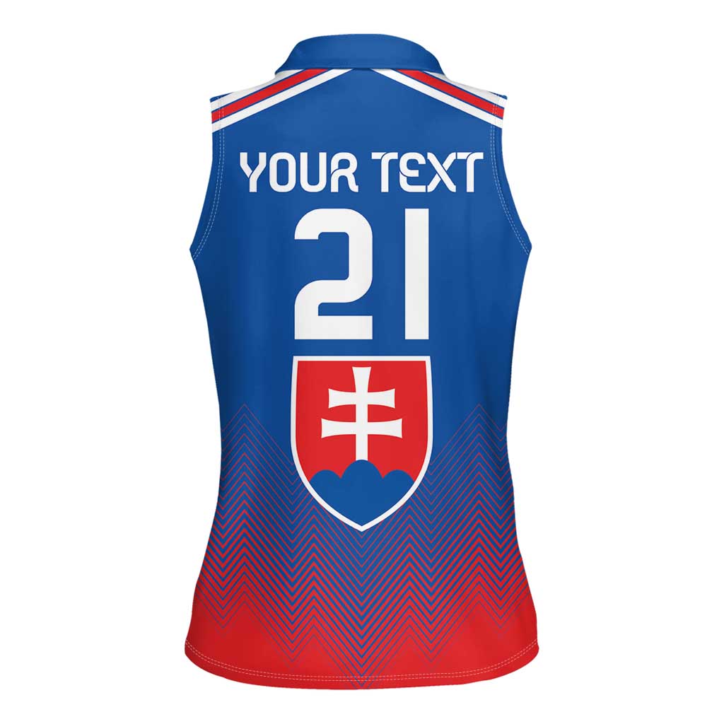 Custom Slovakia Football Women Sleeveless Polo Shirt Come On Sokoli Falcons - Wonder Print Shop
