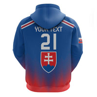 Custom Slovakia Football Zip Hoodie Come On Sokoli Falcons - Wonder Print Shop