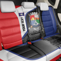 Caribbean Sint Maarten Personalized Back Car Seat Cover Brown Pelican - Wonder Print Shop