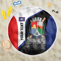 Caribbean Sint Maarten Personalized Beach Blanket Brown Pelican - Wonder Print Shop