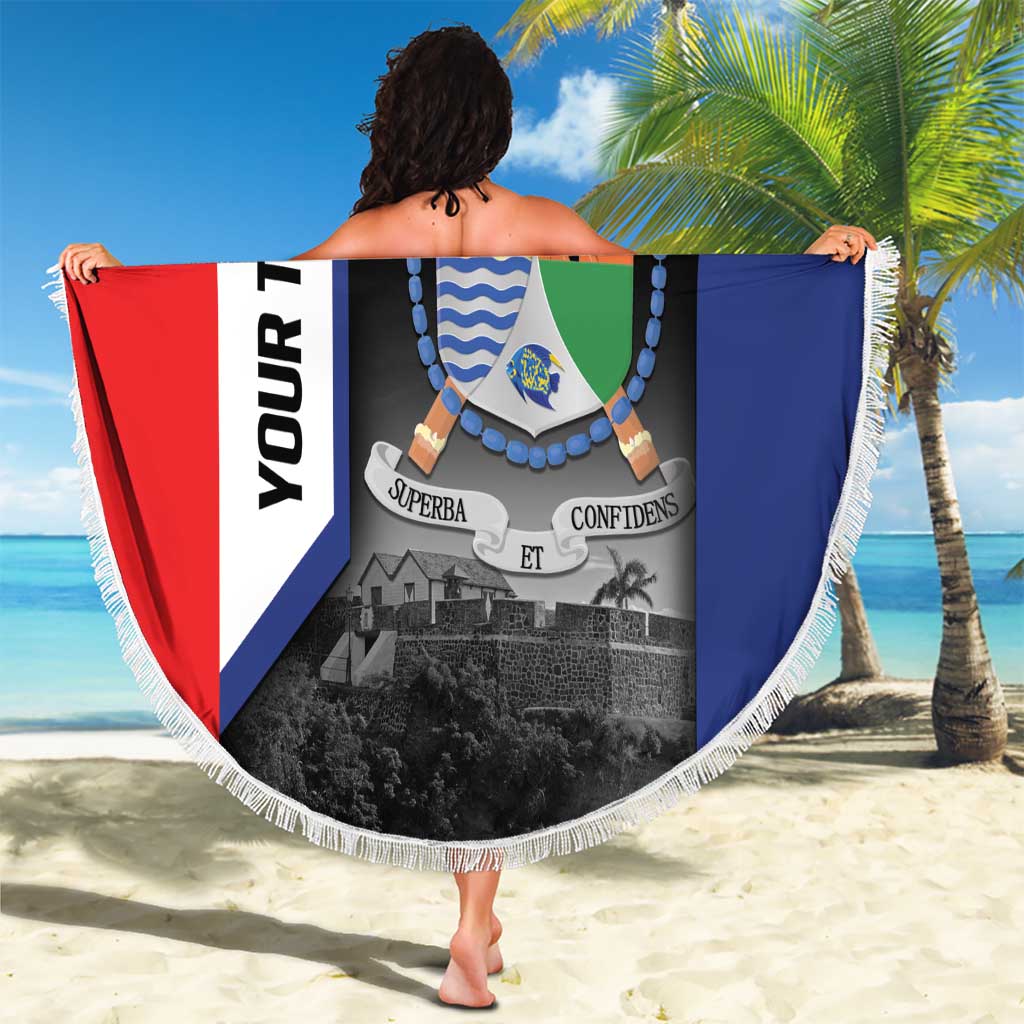 Caribbean Sint Maarten Personalized Beach Blanket Brown Pelican - Wonder Print Shop