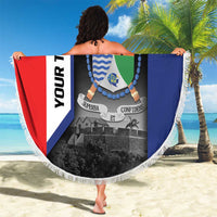 Caribbean Sint Maarten Personalized Beach Blanket Brown Pelican - Wonder Print Shop