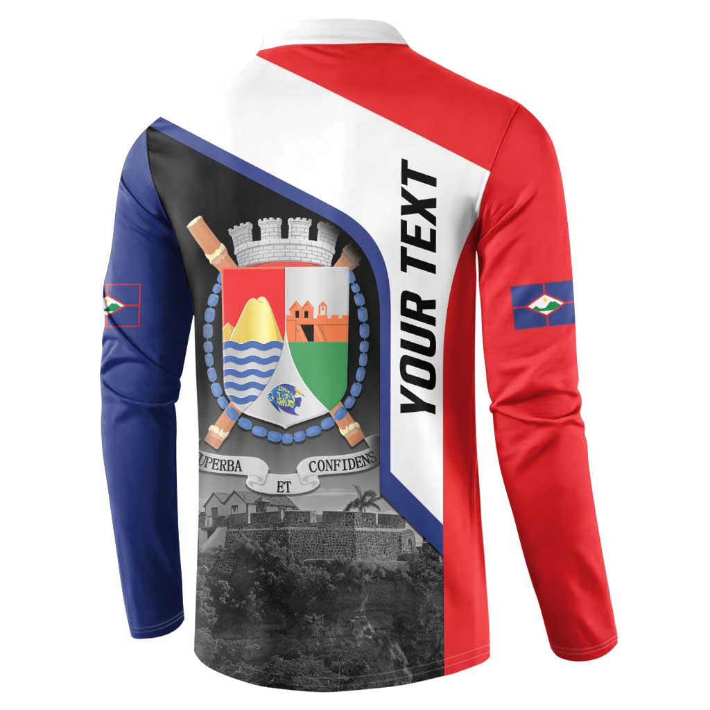 Caribbean Sint Maarten Personalized Button Sweatshirt Brown Pelican - Wonder Print Shop