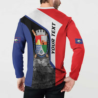 Caribbean Sint Maarten Personalized Button Sweatshirt Brown Pelican - Wonder Print Shop