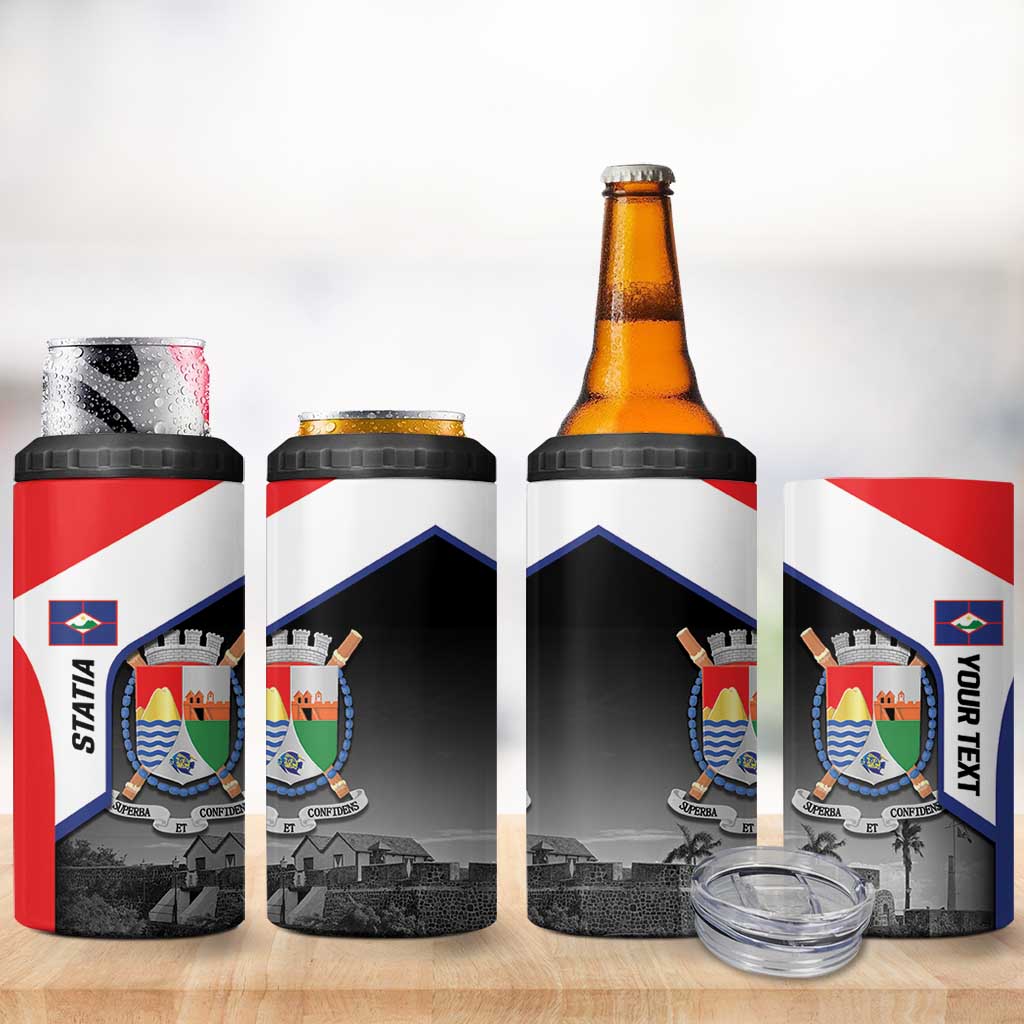 Caribbean Sint Maarten Personalized 4 in 1 Can Cooler Tumbler Brown Pelican - Wonder Print Shop