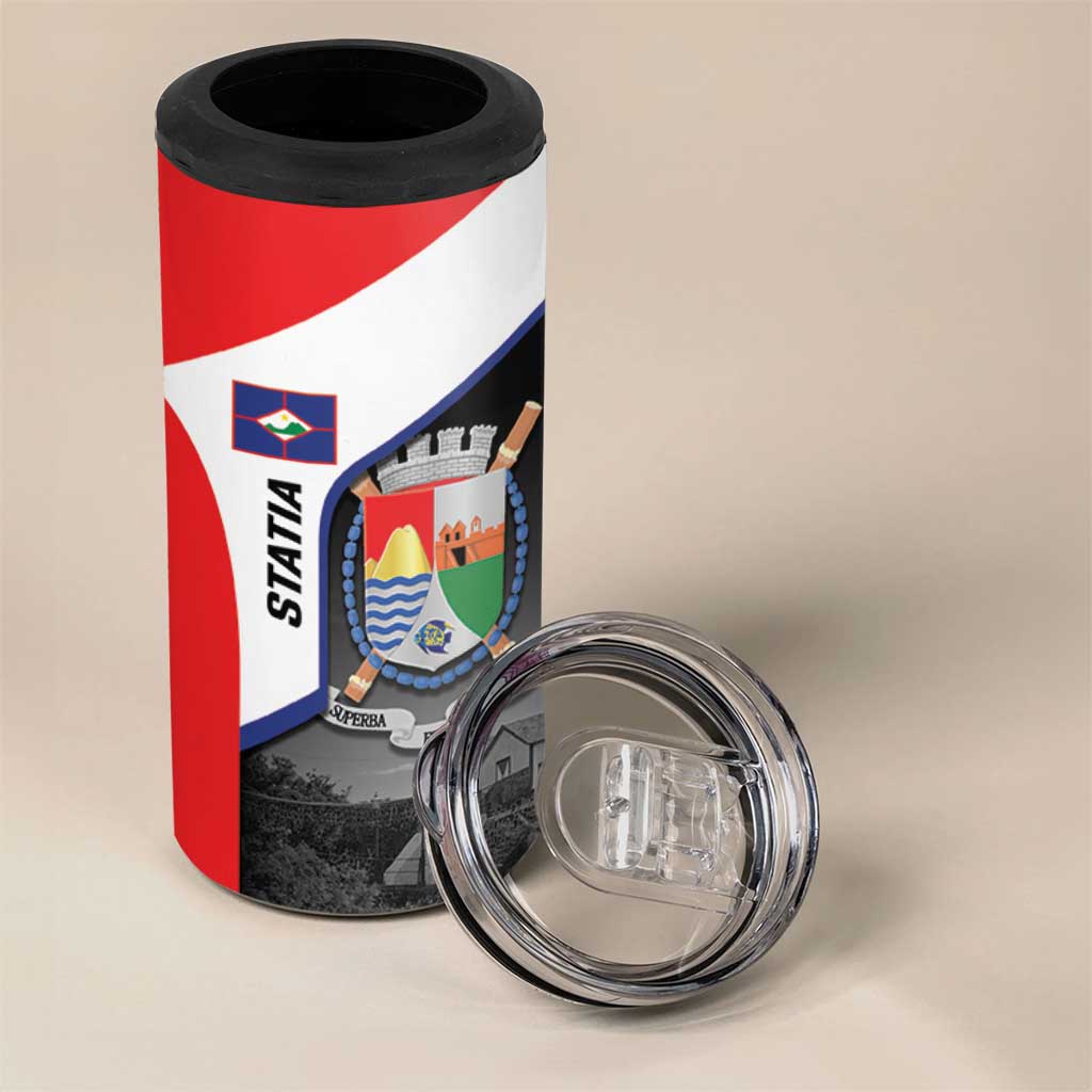 Caribbean Sint Maarten Personalized 4 in 1 Can Cooler Tumbler Brown Pelican - Wonder Print Shop