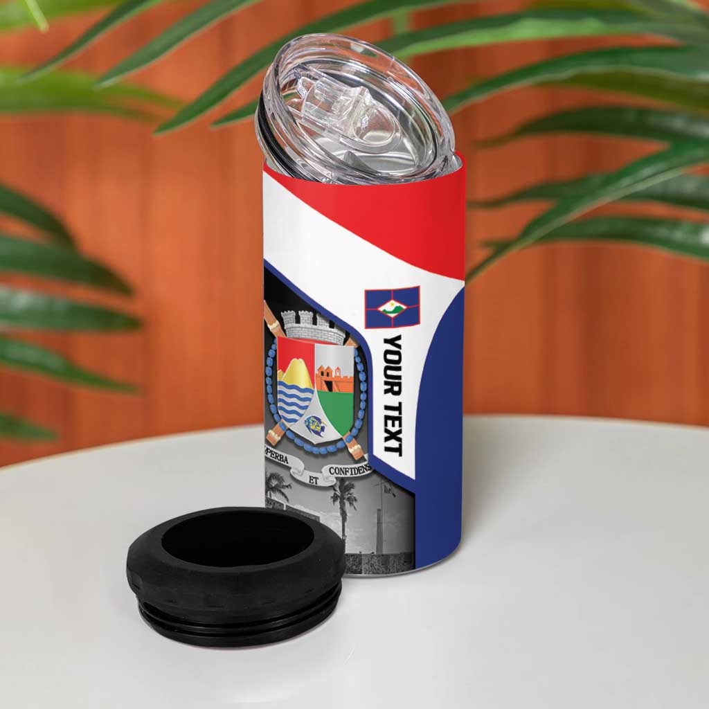 Caribbean Sint Maarten Personalized 4 in 1 Can Cooler Tumbler Brown Pelican - Wonder Print Shop