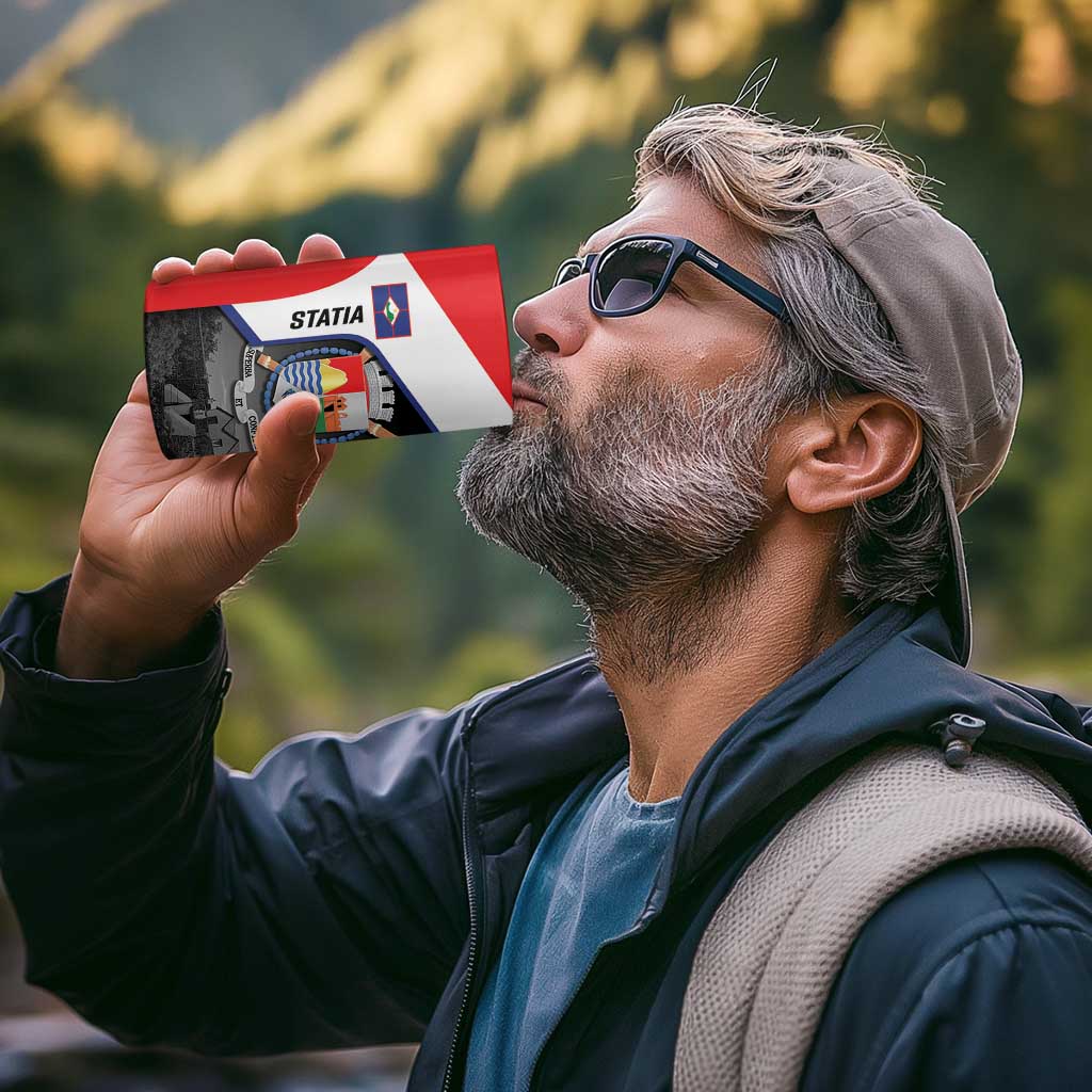 Caribbean Sint Maarten Personalized 4 in 1 Can Cooler Tumbler Brown Pelican - Wonder Print Shop