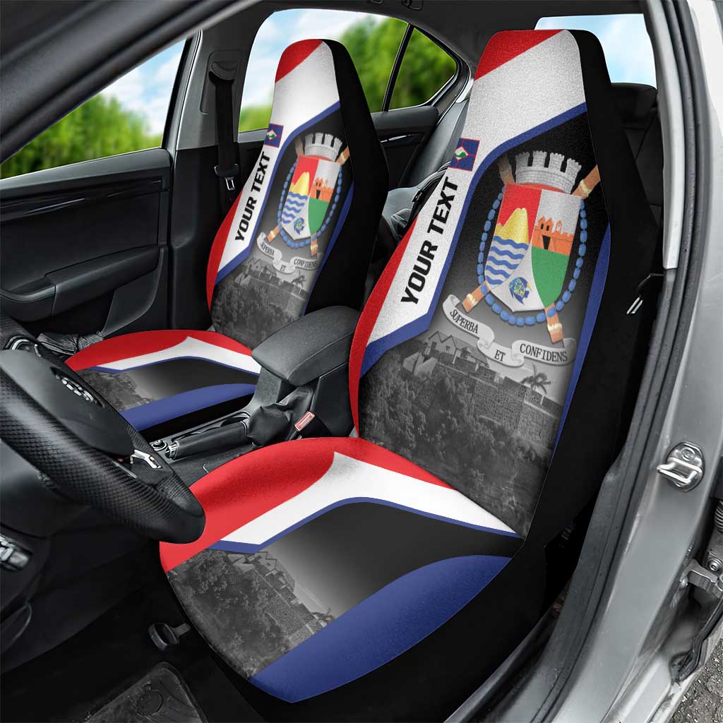 Caribbean Sint Maarten Personalized Car Seat Cover Brown Pelican - Wonder Print Shop