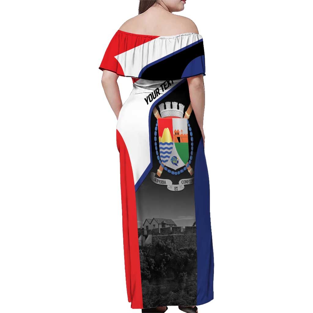 Caribbean Sint Maarten Personalized Family Matching Off Shoulder Maxi Dress and Hawaiian Shirt Brown Pelican - Wonder Print Shop