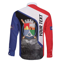 Caribbean Sint Maarten Personalized Family Matching Off Shoulder Short Dress and Hawaiian Shirt Brown Pelican - Wonder Print Shop