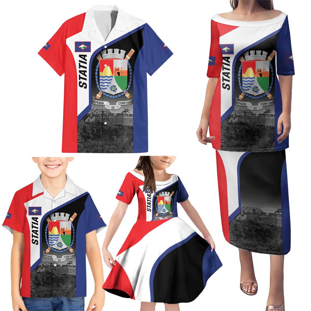 Caribbean Sint Maarten Personalized Family Matching Puletasi and Hawaiian Shirt Brown Pelican - Wonder Print Shop