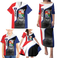 Caribbean Sint Maarten Personalized Family Matching Puletasi and Hawaiian Shirt Brown Pelican - Wonder Print Shop