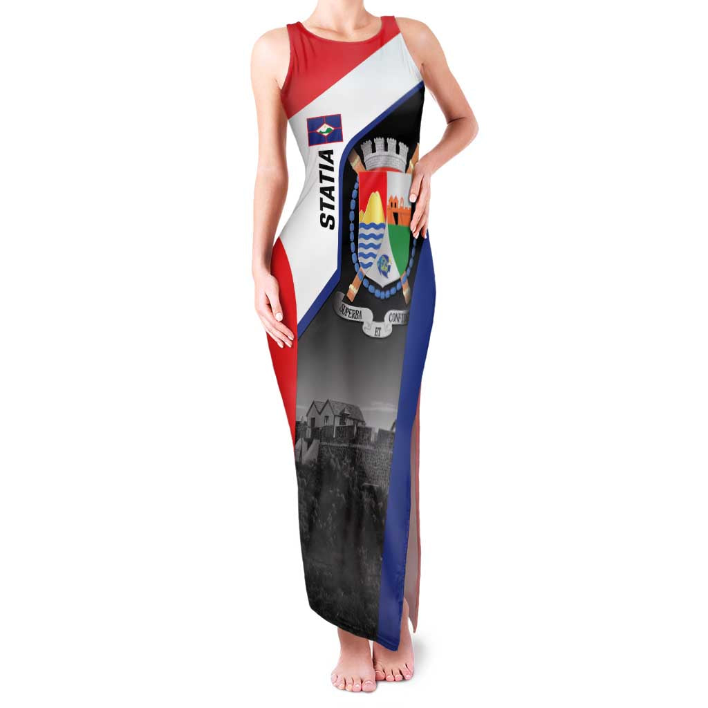 Caribbean Sint Maarten Personalized Family Matching Tank Maxi Dress and Hawaiian Shirt Brown Pelican - Wonder Print Shop