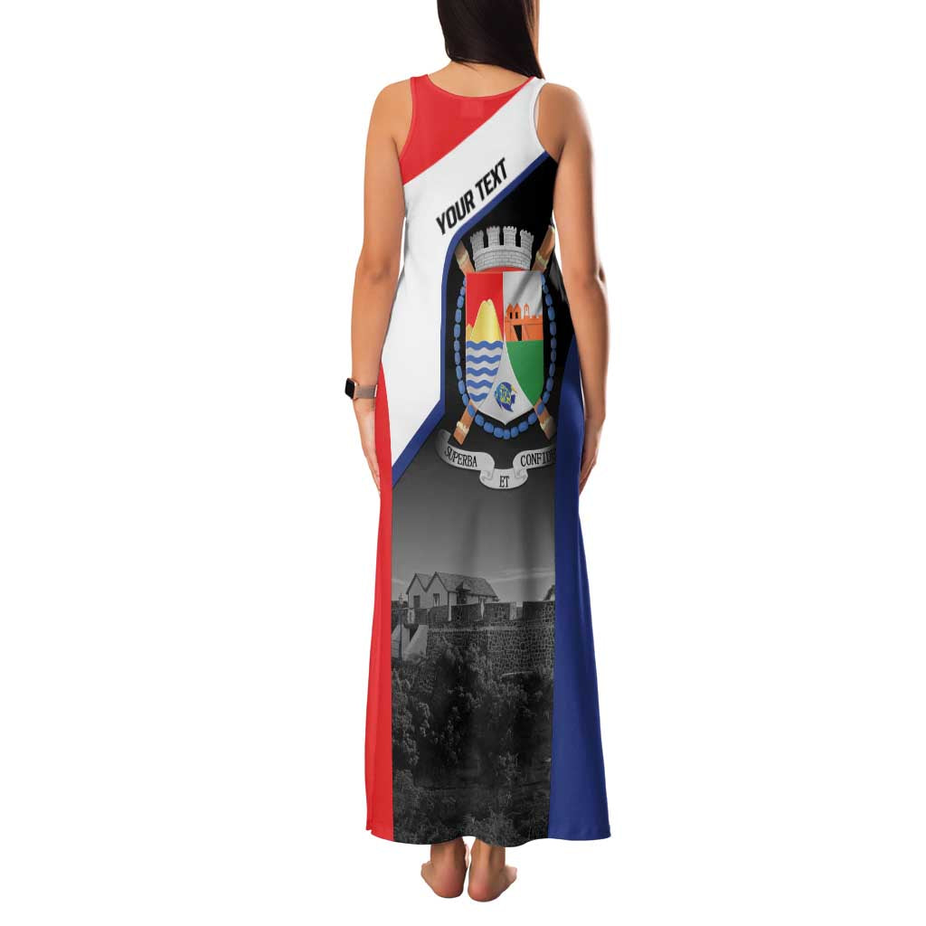 Caribbean Sint Maarten Personalized Family Matching Tank Maxi Dress and Hawaiian Shirt Brown Pelican - Wonder Print Shop