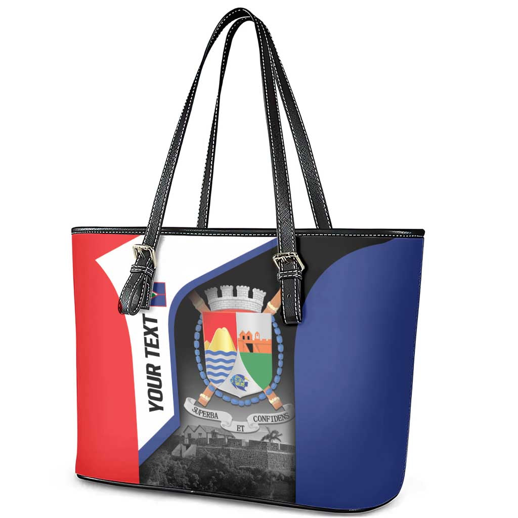 Caribbean Sint Maarten Personalized Leather Tote Bag Brown Pelican - Wonder Print Shop