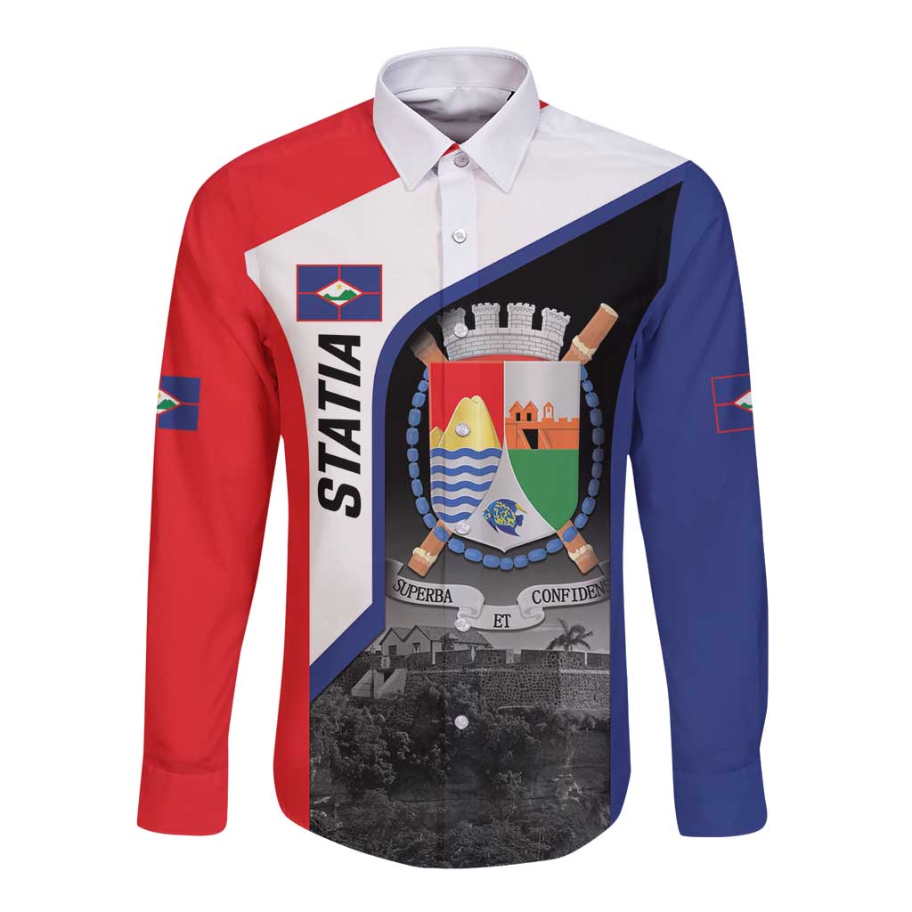 Caribbean Sint Maarten Personalized Long Sleeve Button Shirt Brown Pelican - Wonder Print Shop