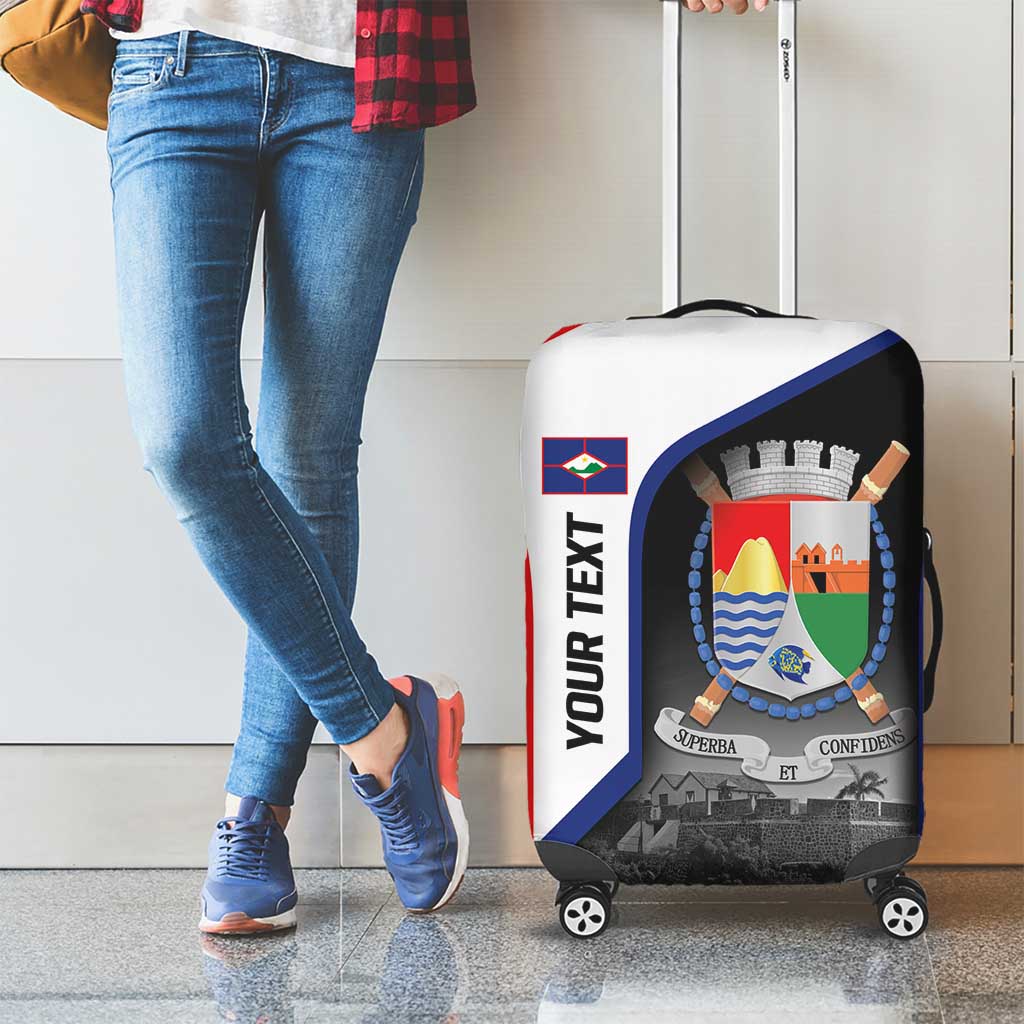 Caribbean Sint Maarten Personalized Luggage Cover Brown Pelican - Wonder Print Shop