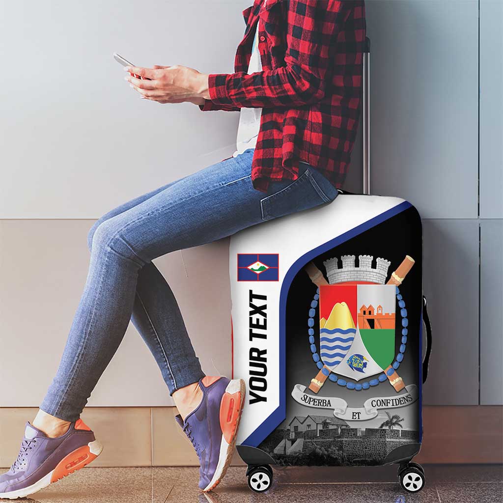 Caribbean Sint Maarten Personalized Luggage Cover Brown Pelican - Wonder Print Shop