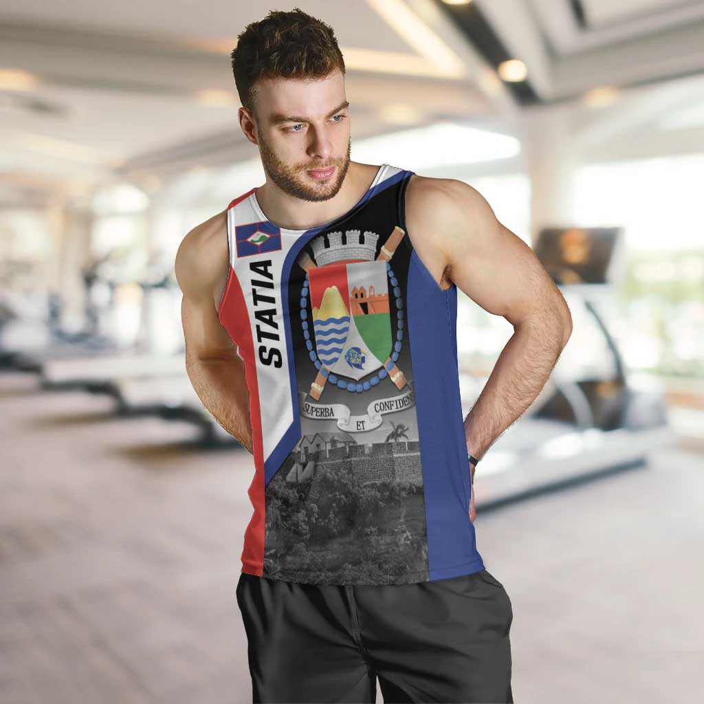 Caribbean Sint Maarten Personalized Men Tank Top Brown Pelican - Wonder Print Shop