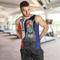 Caribbean Sint Maarten Personalized Men Tank Top Brown Pelican - Wonder Print Shop