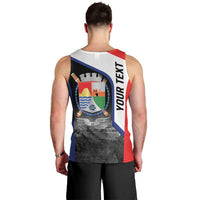 Caribbean Sint Maarten Personalized Men Tank Top Brown Pelican - Wonder Print Shop