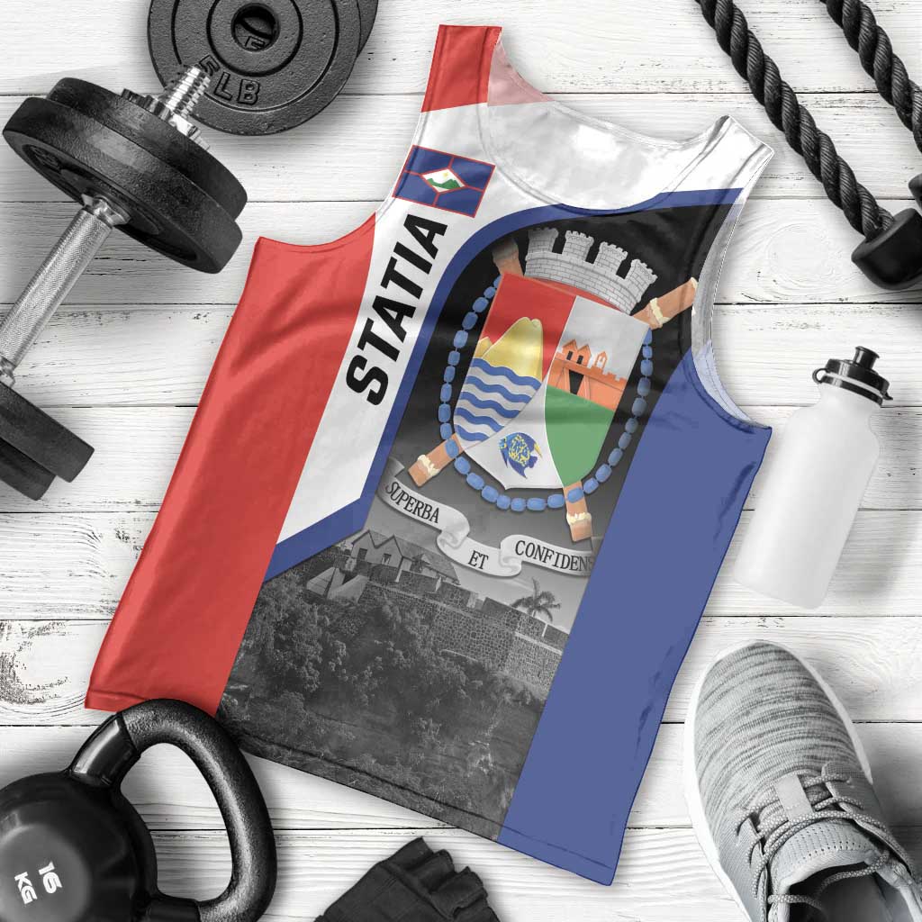 Caribbean Sint Maarten Personalized Men Tank Top Brown Pelican - Wonder Print Shop