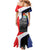 Caribbean Sint Maarten Personalized Mermaid Dress Brown Pelican - Wonder Print Shop