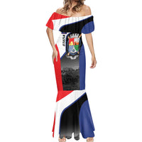 Caribbean Sint Maarten Personalized Mermaid Dress Brown Pelican - Wonder Print Shop