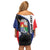 Caribbean Sint Maarten Personalized Off Shoulder Short Dress Brown Pelican - Wonder Print Shop