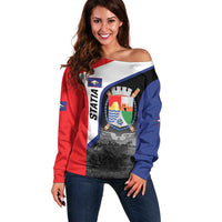 Caribbean Sint Maarten Personalized Off Shoulder Sweater Brown Pelican - Wonder Print Shop