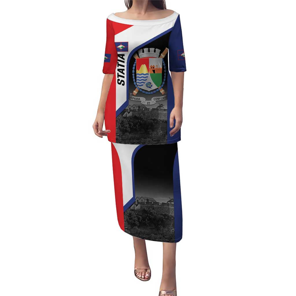 Caribbean Sint Maarten Personalized Puletasi Brown Pelican - Wonder Print Shop