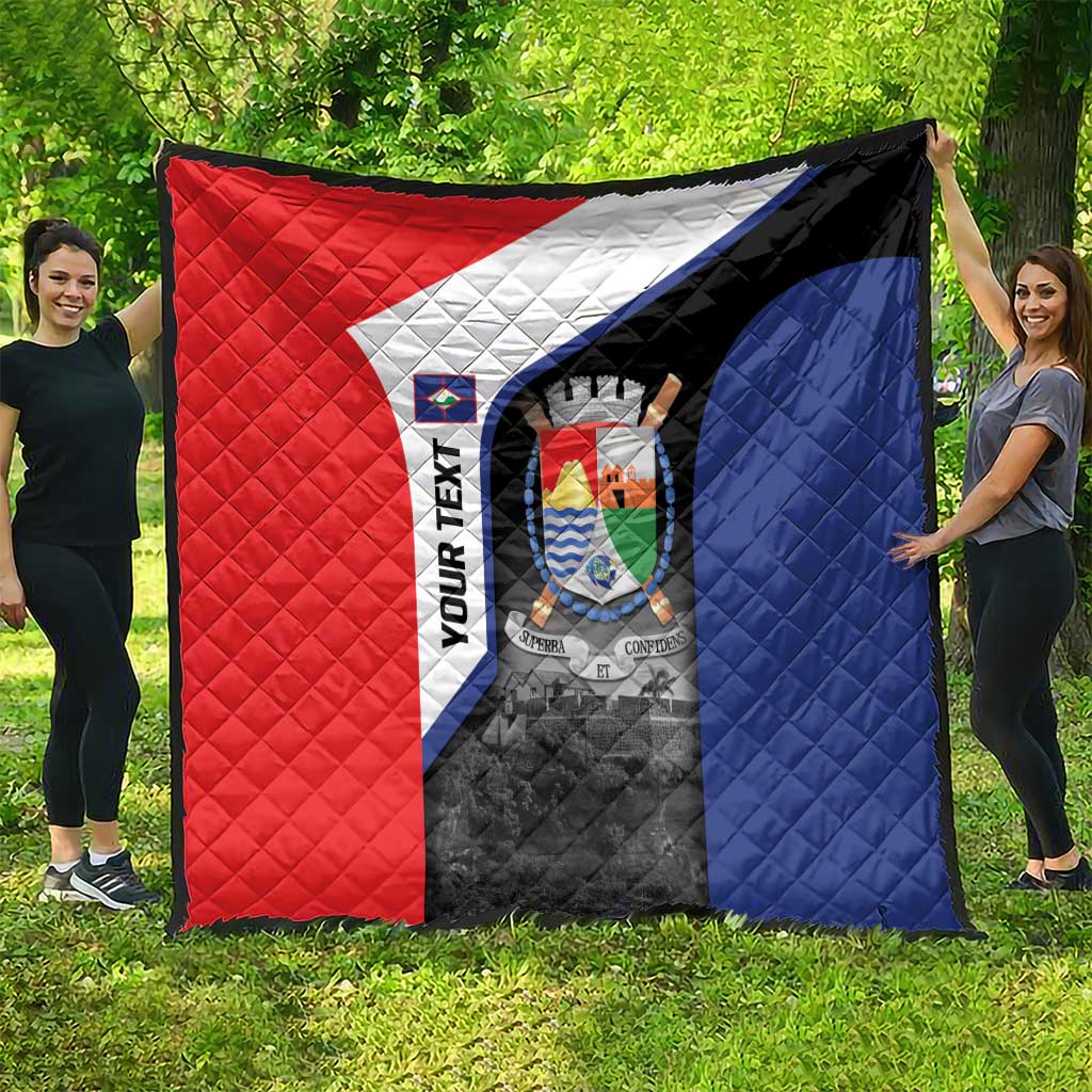 Caribbean Sint Maarten Personalized Quilt Brown Pelican - Wonder Print Shop