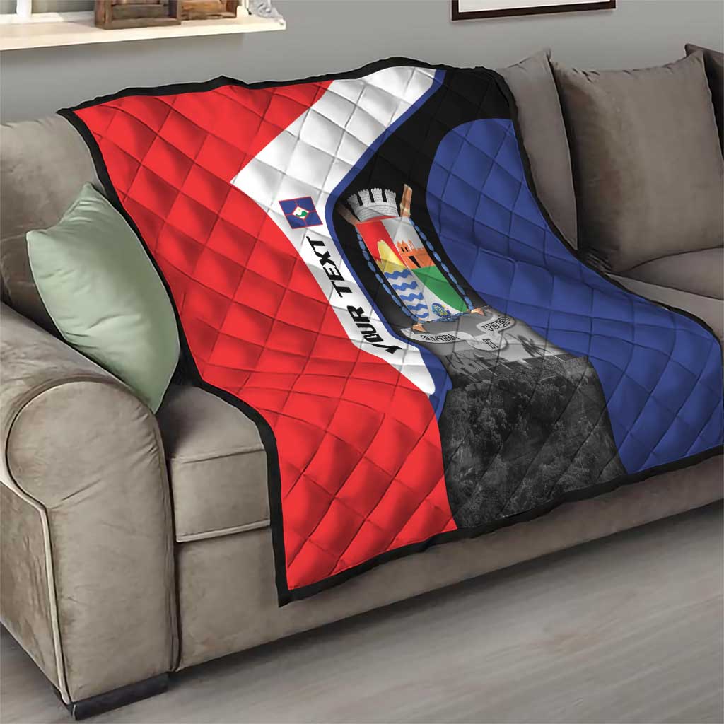 Caribbean Sint Maarten Personalized Quilt Brown Pelican - Wonder Print Shop