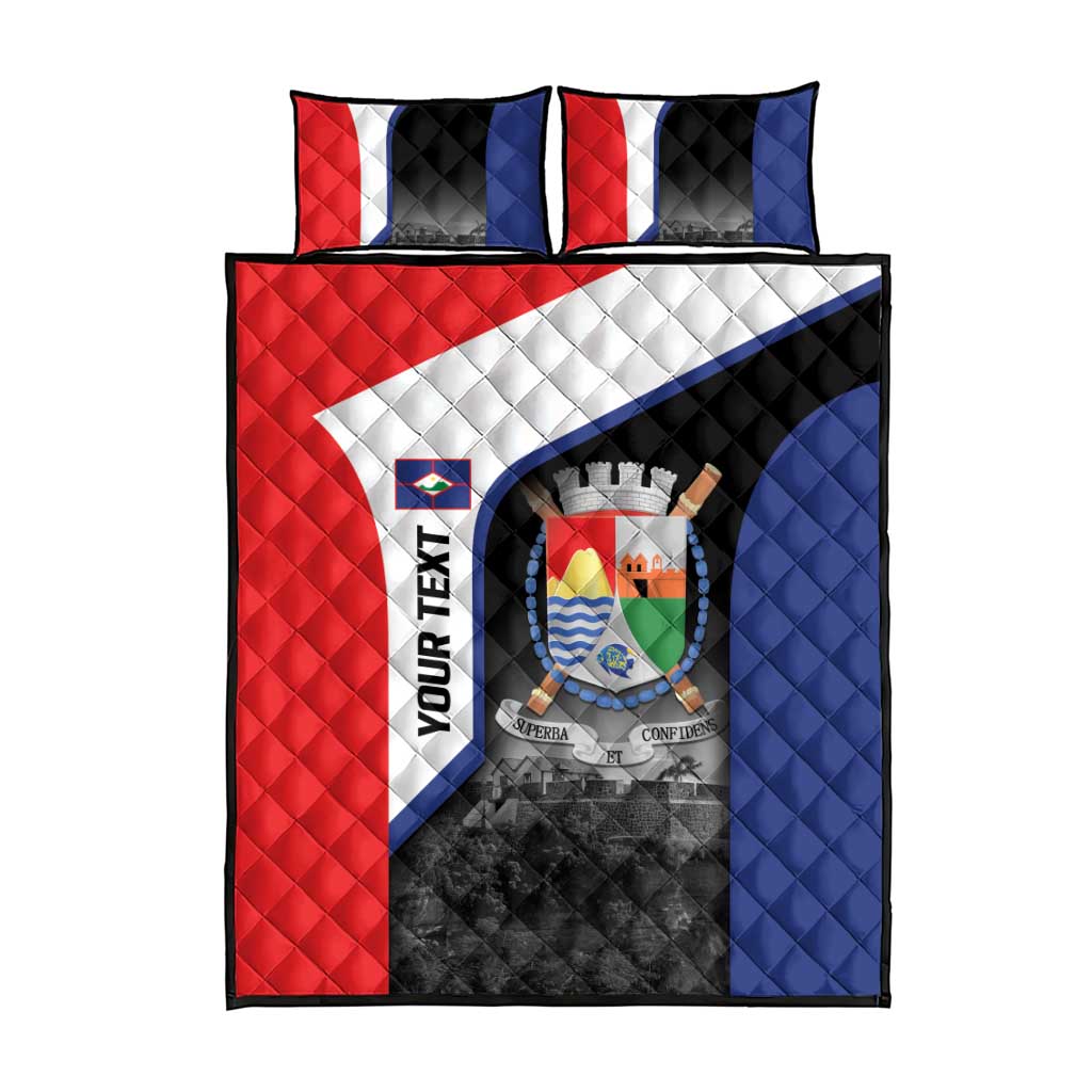 Caribbean Sint Maarten Personalized Quilt Bed Set Brown Pelican - Wonder Print Shop