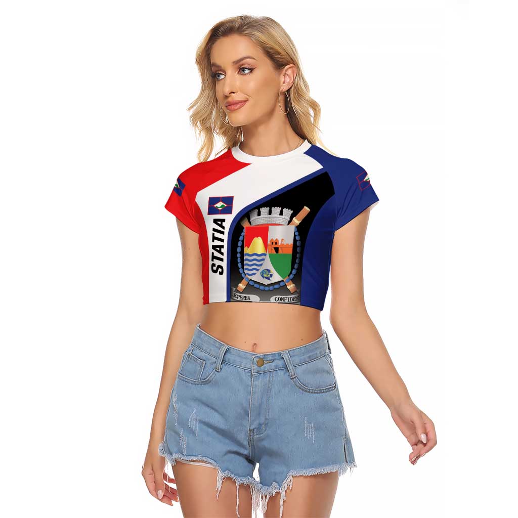 Caribbean Sint Maarten Personalized Raglan Cropped T Shirt Brown Pelican - Wonder Print Shop