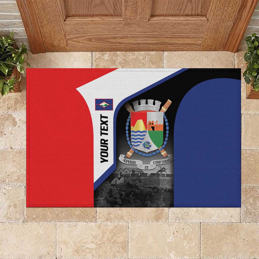Caribbean Sint Maarten Personalized Rubber Doormat Brown Pelican - Wonder Print Shop