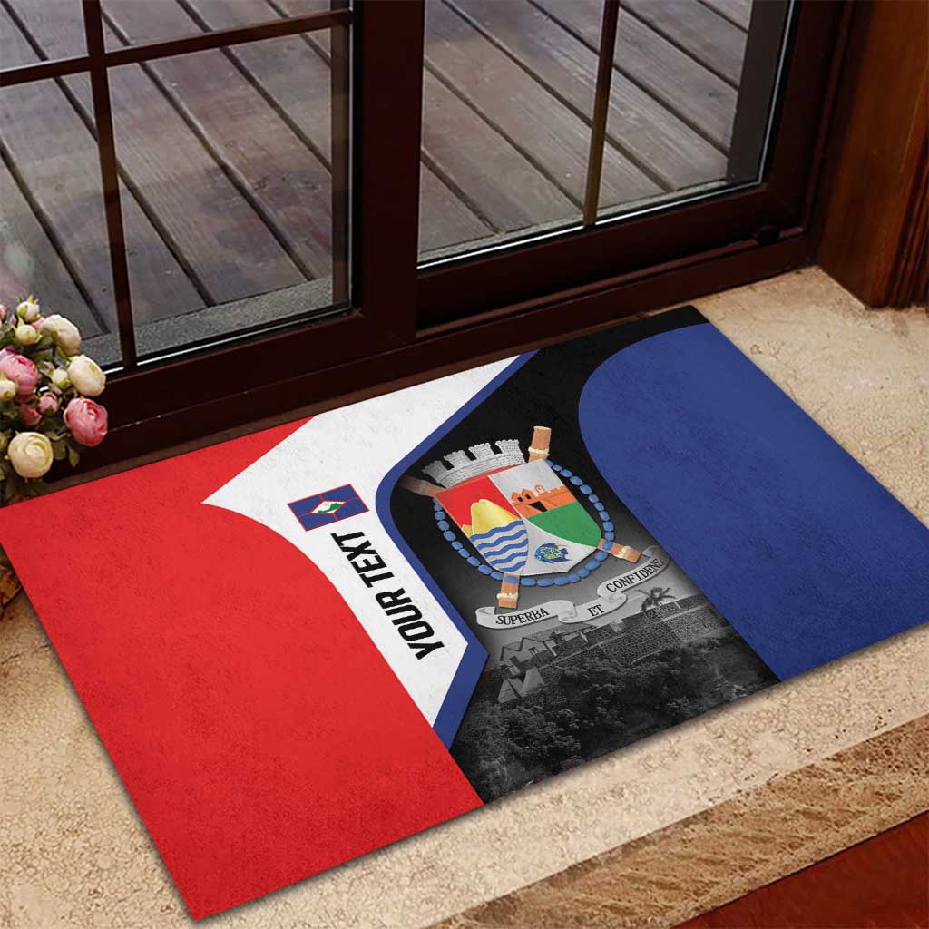 Caribbean Sint Maarten Personalized Rubber Doormat Brown Pelican - Wonder Print Shop