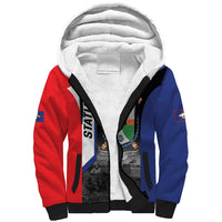 Caribbean Sint Maarten Personalized Sherpa Hoodie Brown Pelican - Wonder Print Shop